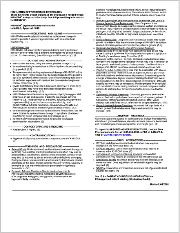 KHINDIVI (hydrocortisone) Prescribing Information for additional Important Safety Information.